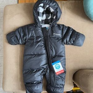 Infant Columbia snuggly down bunting suit